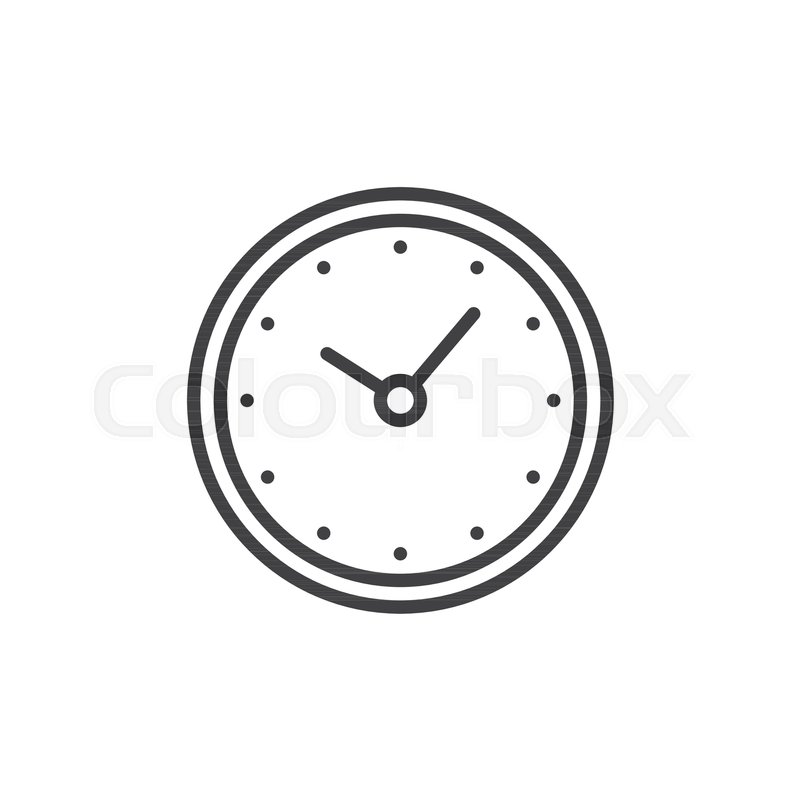 800x800 Clock Face With Arrows Outline Icon Stock Vector Colourbox