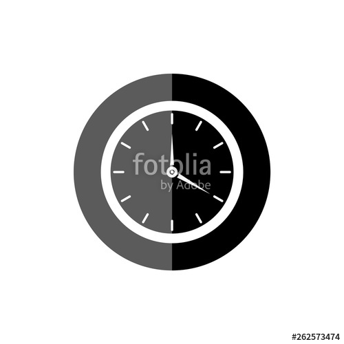 500x500 Simple Clock Face, Clockface Or Watch Face, Clock Icon Or Logo
