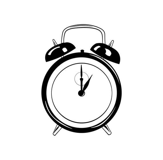 570x558 Watch Icon Alarm Clock Watch Shop Logotype Vintage Etsy