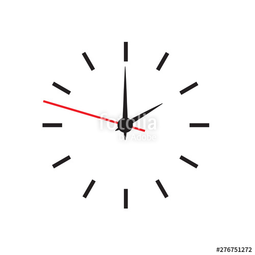 500x500 Clock Face Icon Vector Illustration Stock Image And Royalty Free