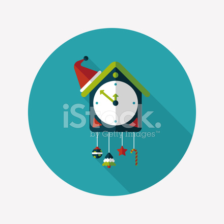 440x440 Cuckoo Clock Flat Icon With Long Stock Vector