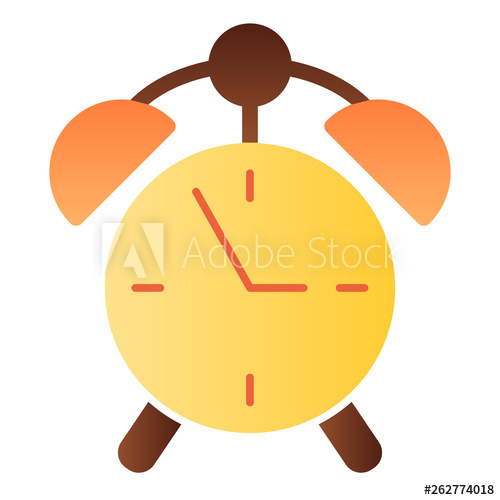 500x500 Alarm Clock Flat Icon Watch Color Icons In Trendy Flat Style