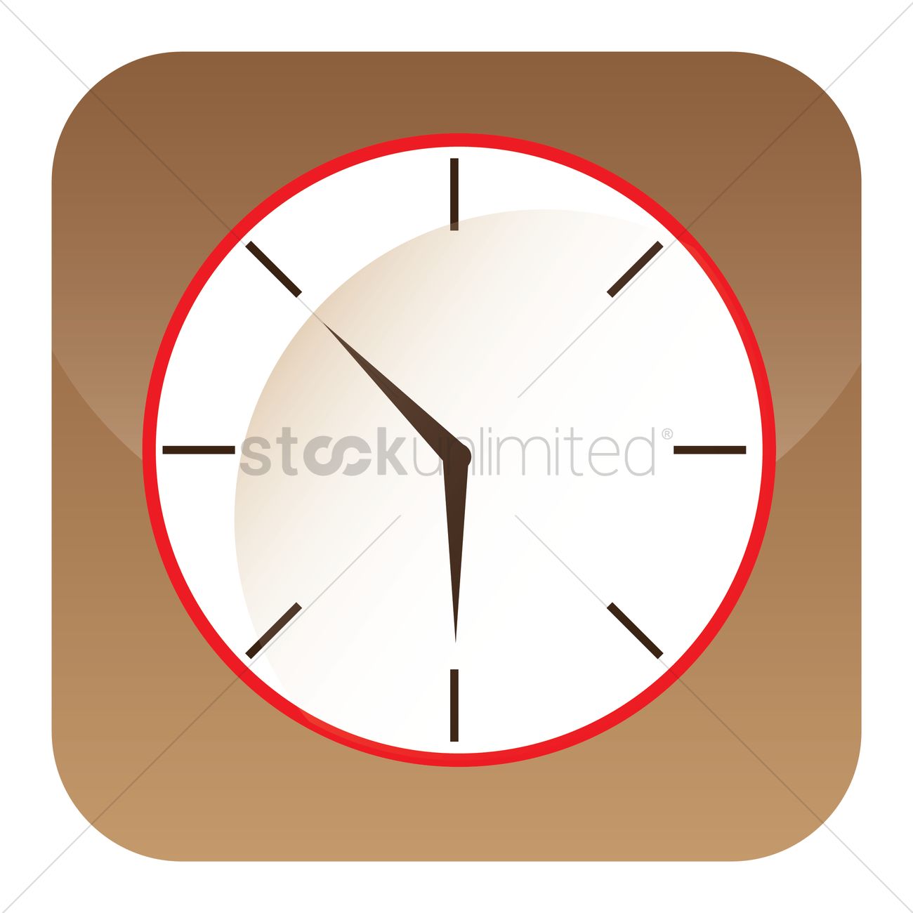 1300x1300 Clock Icon Vector Image