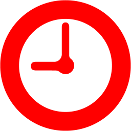 256x256 Red Clock Icon