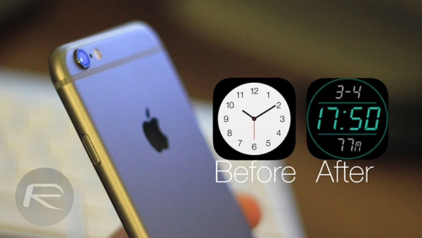 600x339 How To Transform Stock Analog Ios Clock Icon Into Digital Clock