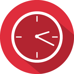 256x256 Clock Icon Flat Iconset Graphicloads