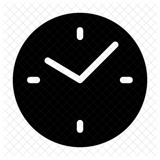 512x512 Clock Icon Of Glyph Style