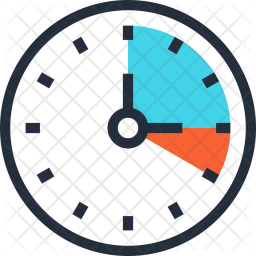 256x256 Clock Icon Of Colored Outline Style