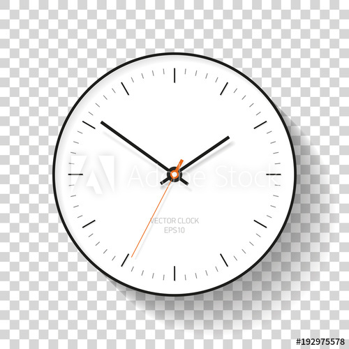 500x500 Simple Clock Icon In Flat Style, Minimalistic Timer On Transparent