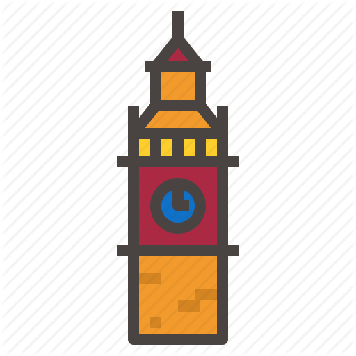 512x512 Clock, Tower Icon