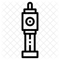 256x256 Clock Tower Icon Of Line Style