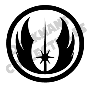300x300 Jedi Order Star Wars Jedi Symbol Star Wars Sticker Car