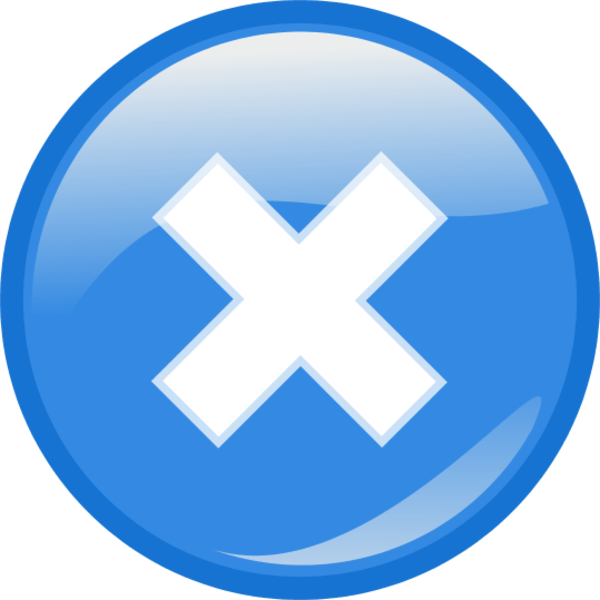 600x600 Blue Close Button Png