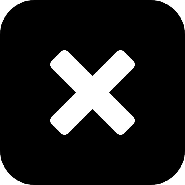 626x626 Close Button With Rounded Corners Icons Free Download