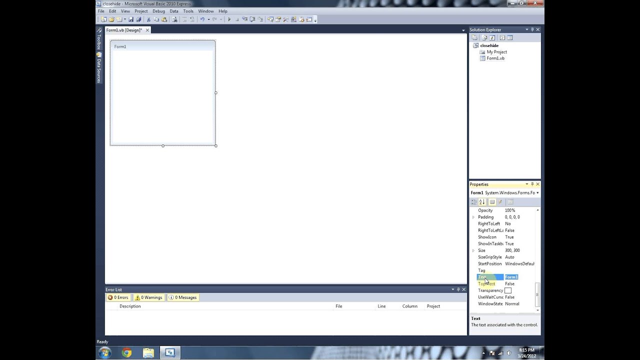 1280x720 How To Hide The Close Button In Vb