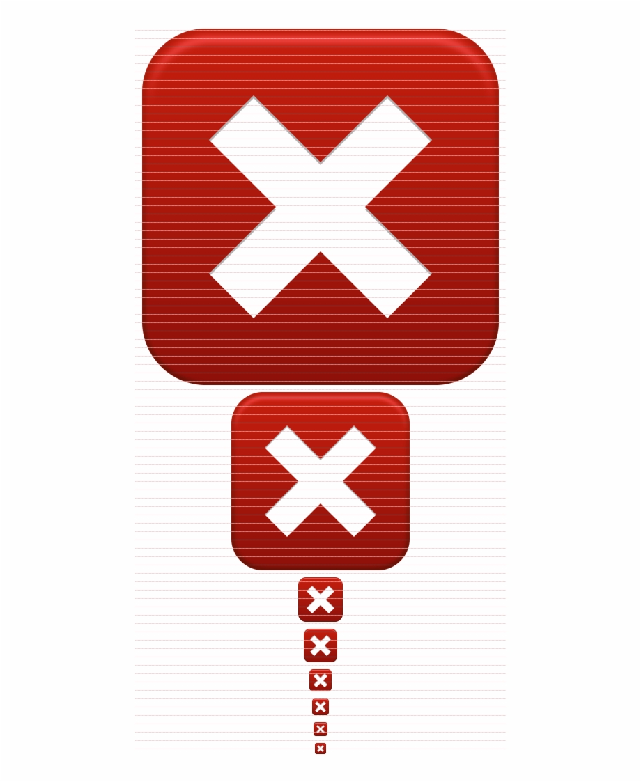 920x1123 X And Check Icon