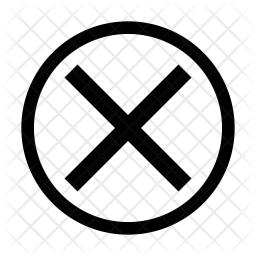 256x256 Close Icon Of Line Style