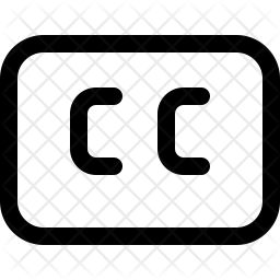 256x256 Closed Caption Icon Of Line Style