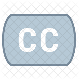 256x256 Closed Captioning Icon Of Colored Outline Style
