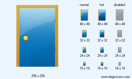 464x280 Closed Door Icon Large Home Icons