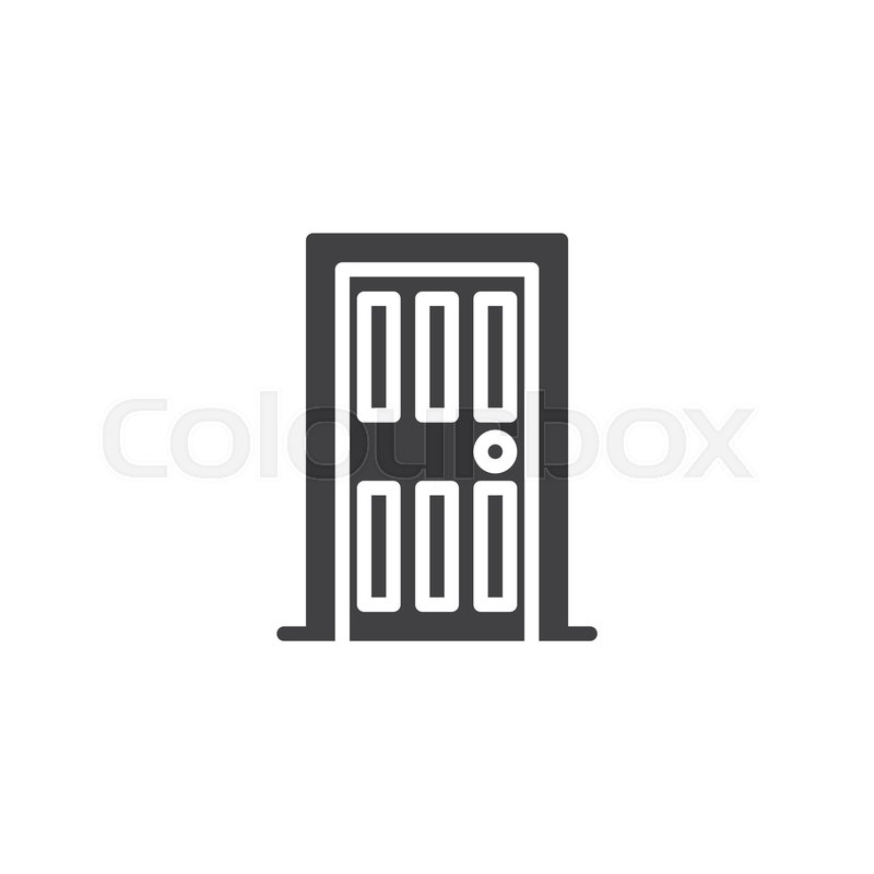 800x800 Closed Door Vector Icon Filled Flat Stock Vector Colourbox