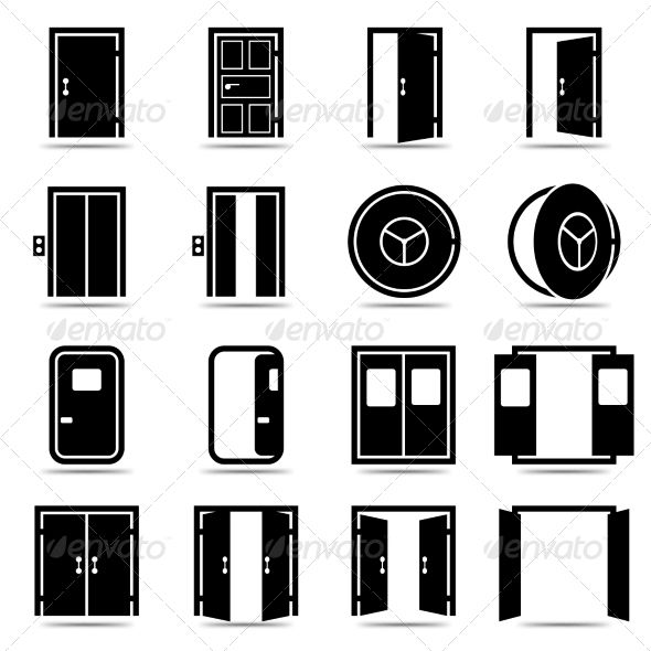 590x590 Doors, Icon Design, Closed Doors