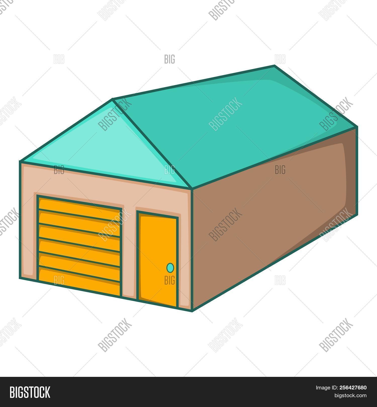 1500x1620 Warehouse With Closed Doors Icon Cartoon Illustration Image