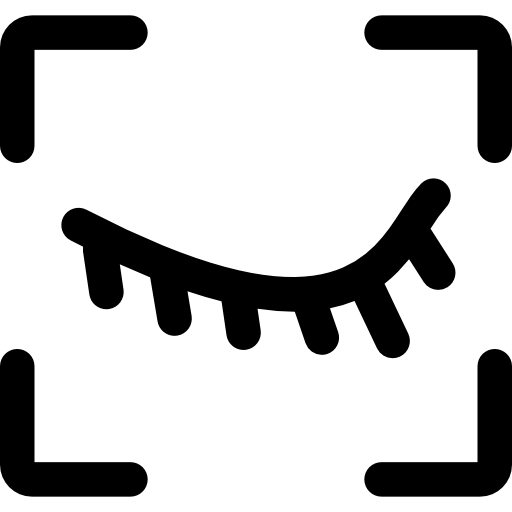 512x512 Closed Eye In Focus Square Rounded Corners Lines Symbol For Photo