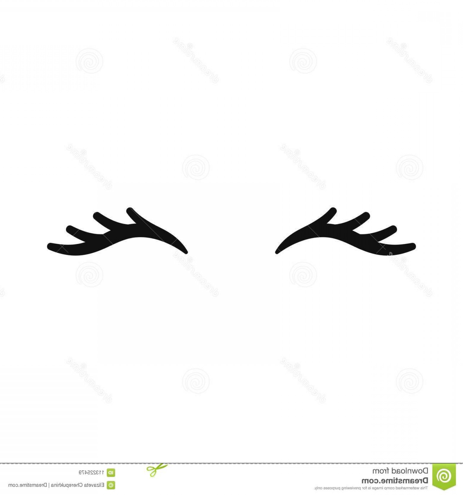 1560x1668 Vector Unicorn Eyelashes Closed Eyes Icon Cute Design Image