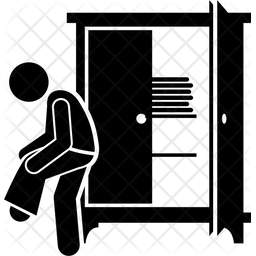 256x256 Closet Icon Of Glyph Style