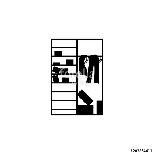 500x500 Clutter In The Closet Icon Simple Element Illustration Clutter
