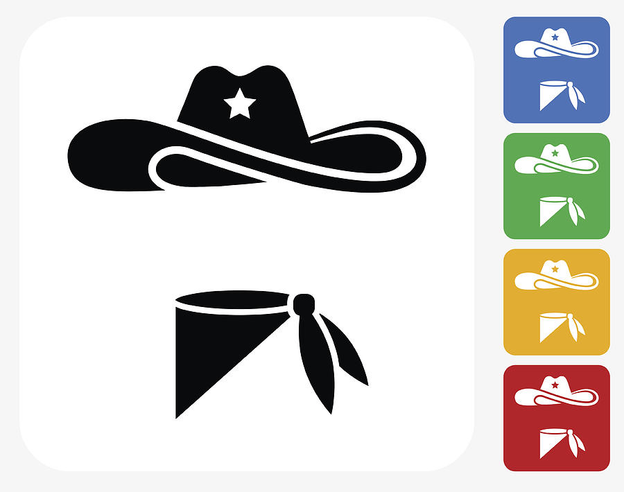 900x710 Cowboy Cloth Icon Flat Graphic Design