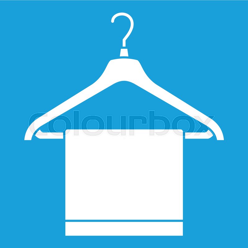 800x800 Hanger With Cloth Icon White Isolated Stock Vector Colourbox