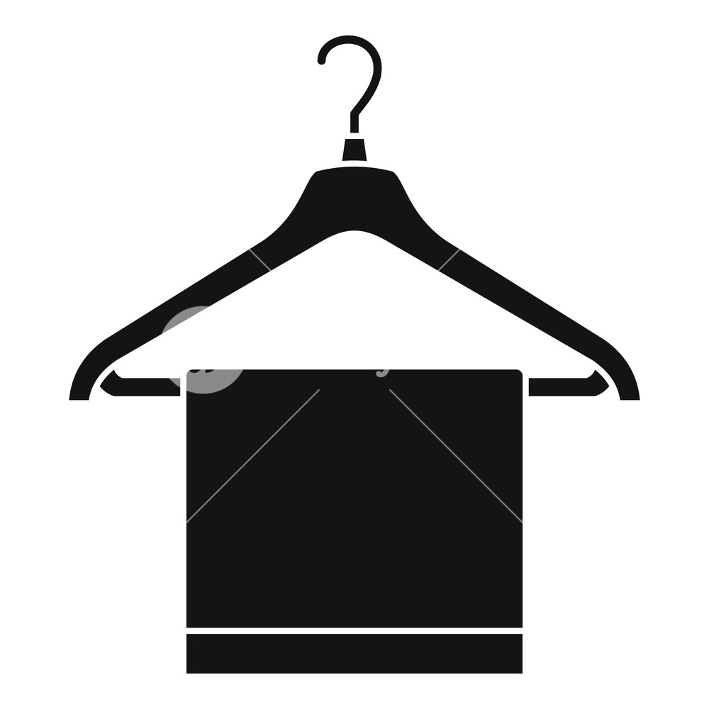 1000x1000 Hanger With Cloth Icon Simple Illustration Of Hanger With Cloth