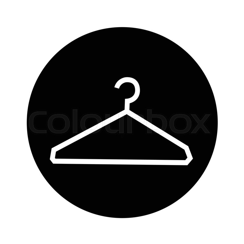 800x800 Clothes Hanger Icon Illustration Stock Vector Colourbox