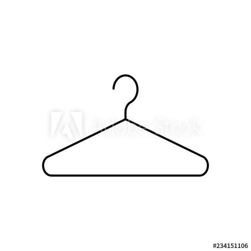 500x500 Hanger Icon Vector Line Clothes Hanger Symbol Trendy Flat