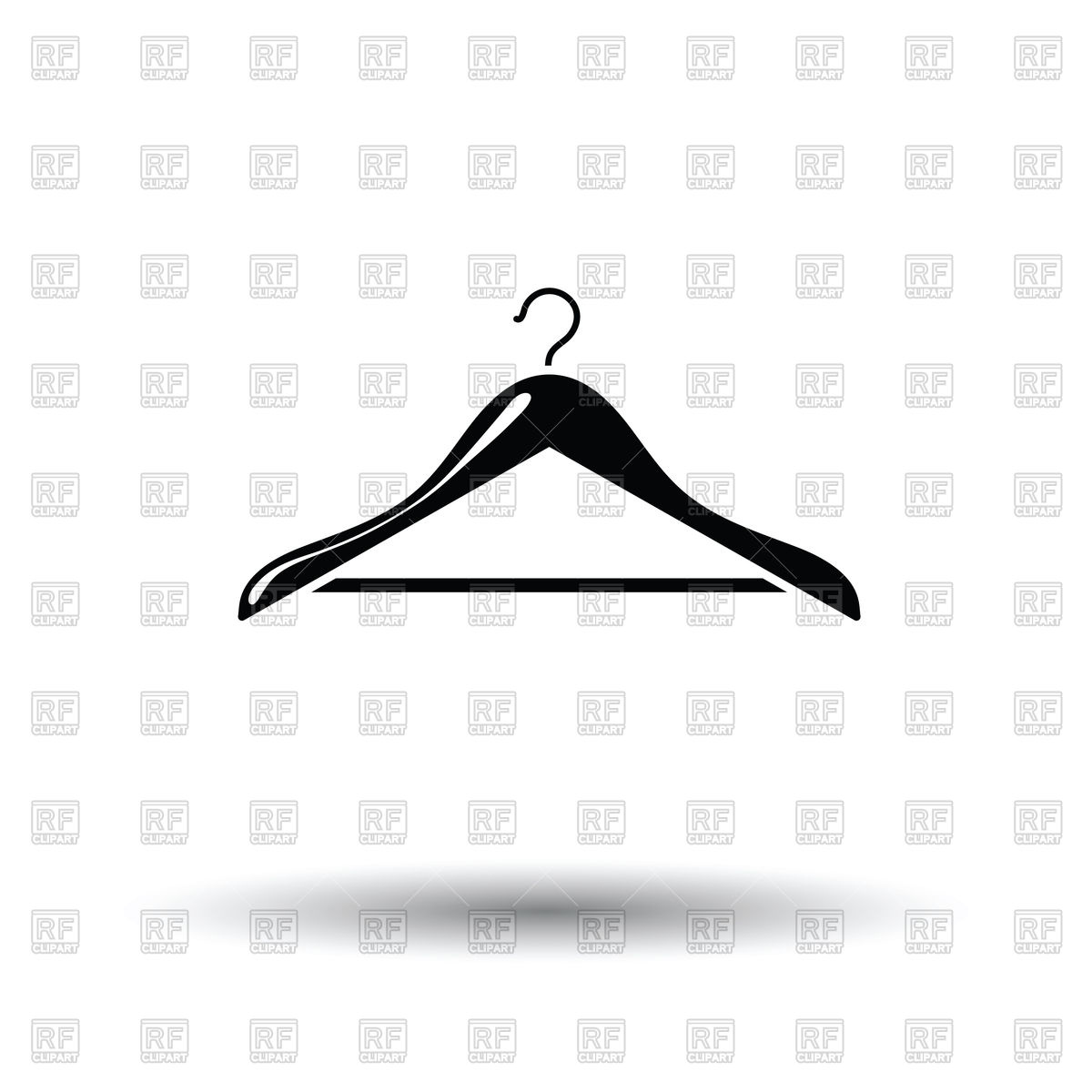 1200x1200 Cloth Hanger Icon On White Background Vector Image Of Icons