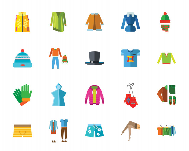 626x500 Clothes Icon Set Vector Free Download