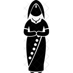 256x256 Indian Traditional Clothes Icon Of Glyph Style