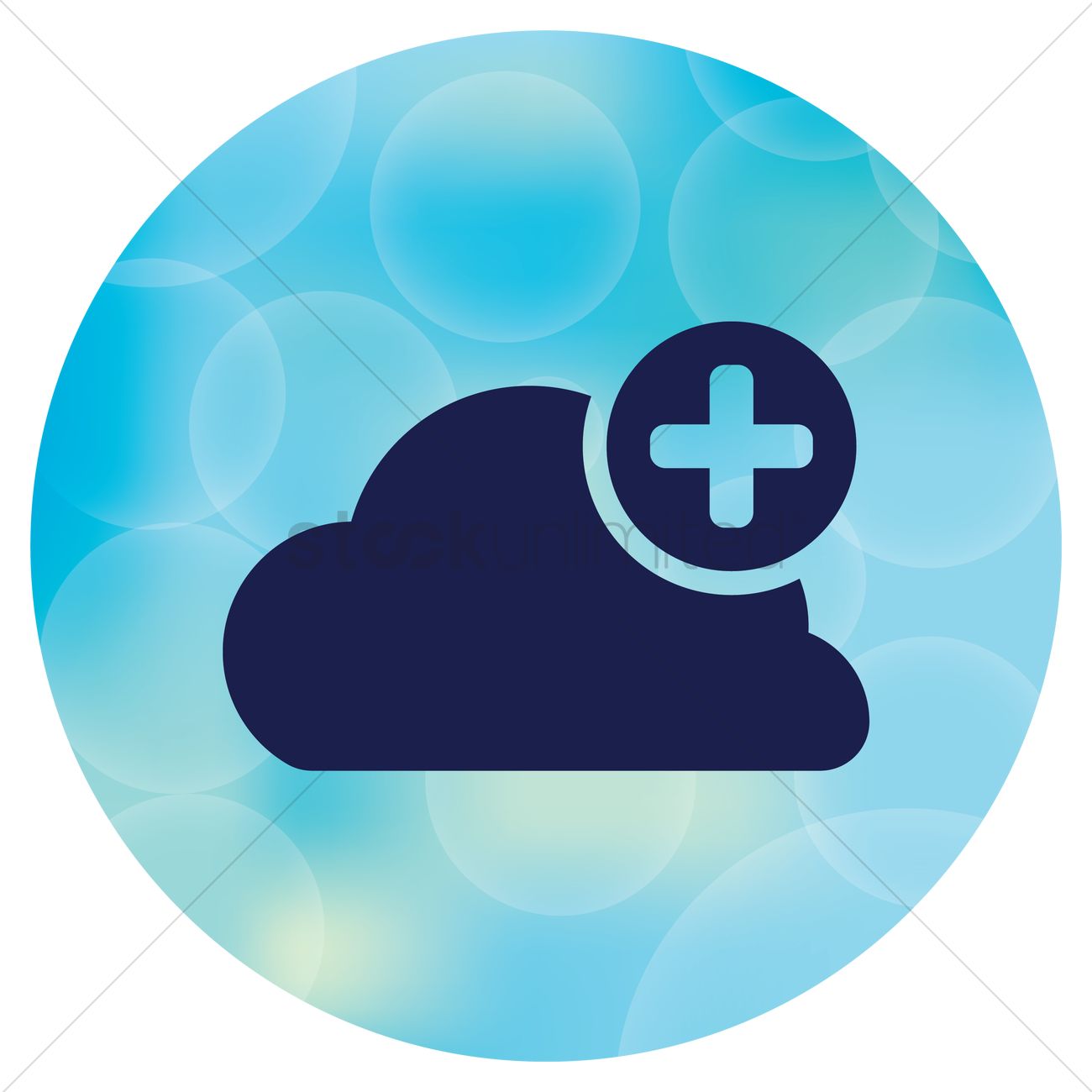Cloud Computing Icon With Plus Symbol Vector Image 1300x1300 Cloud Computing Icon With Plus Symbol Vector Image