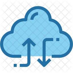 256x256 Cloud Computing Icon Of Colored Outline Style