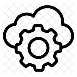 256x256 Cloud Computing Icon Of Line Style