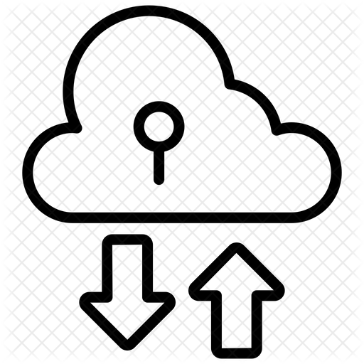 Cloud Data Icon Of Line Style 512x512 Cloud Data Icon Of Line Style