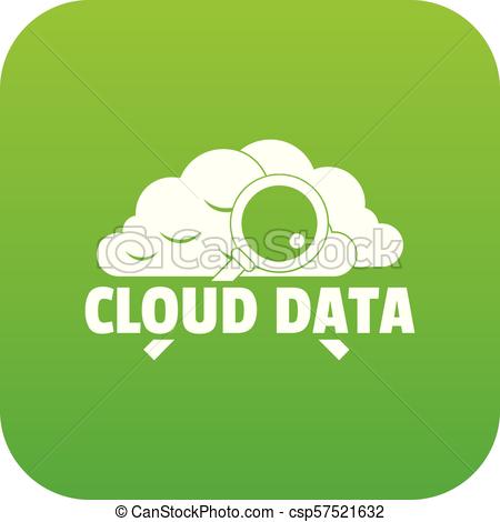 Cloud Data Icon Green Vector Isolated On White Background 450x470 Cloud Data Icon Green Vector Isolated On White Background