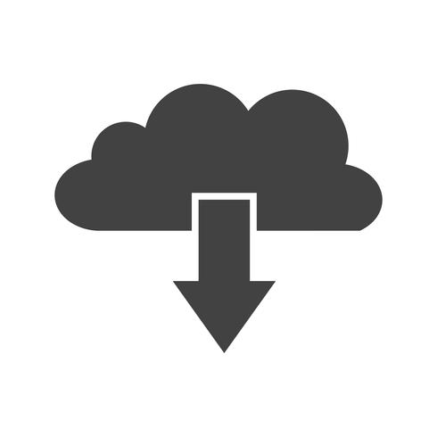 490x490 Cloud Download Glyph Black Icon