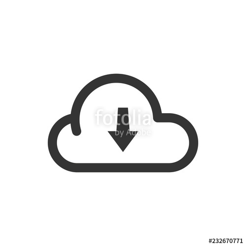 500x500 Cloud Download Icon Stock Image And Royalty Free Vector