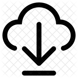 256x256 Cloud Download Icon Of Line Style