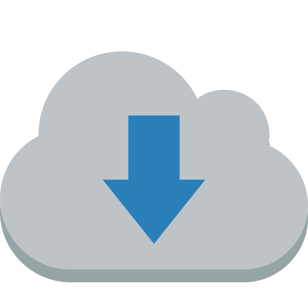 1024x1024 Cloud Down Icon Small Flat Iconset Paomedia