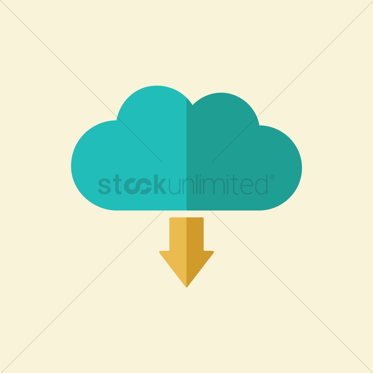 1300x1300 Cloud Download Icon Vector Image