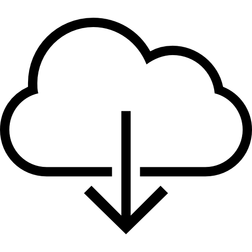 512x512 Cloud Download Outlined Symbol Icons Free Download